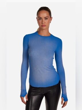 Michael Lauren ALICK COBALT HAZE Top Size L